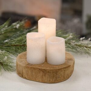 White Frosty Timer Votive, 2" x 3"