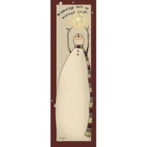 Snowman Wishing Long Notepad