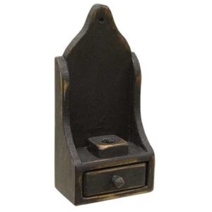 Aged Wood Sconce With Drawer