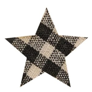 10/ Set, Black/White Plaid Star Bowl Filler