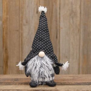 Standing Gray Beard Gnome with Spotted Hat
