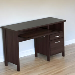 47" Espresso Computer Desk With Two Drawers