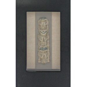 40" X 20" X 3" Black & Brown Facial-Makeup Patterned Plaque - Wall Decor