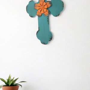 Blue Wood Hanging Dimensional Sculpture
