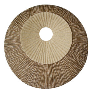 27" X 27"X 3" Brown Round Double Layer Ribbed  Wall Plaque