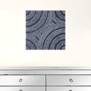 13" X 13" X 2" Gray Lined, Square - Wall Decor
