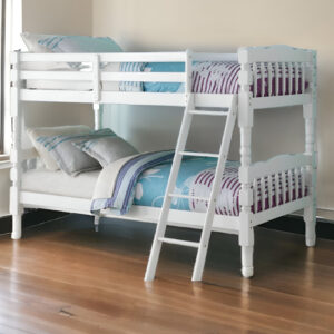 White Twin Transitional Bunk Bed