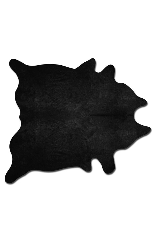 6' X 7' Black Cowhide Area Rug - Image 2