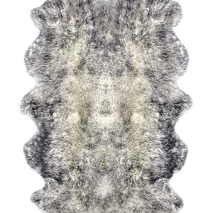 4' X 6' Gray Genuine Sheepskin Handmade Area Rug