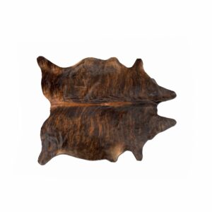 6' X 7' Brown And Black Cowhide Area Rug