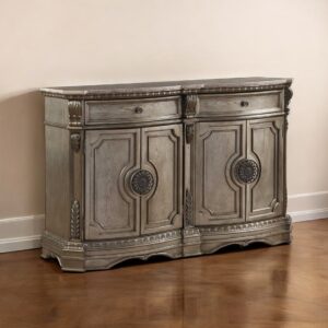 68" Champagne Solid Wood Two Drawer Server