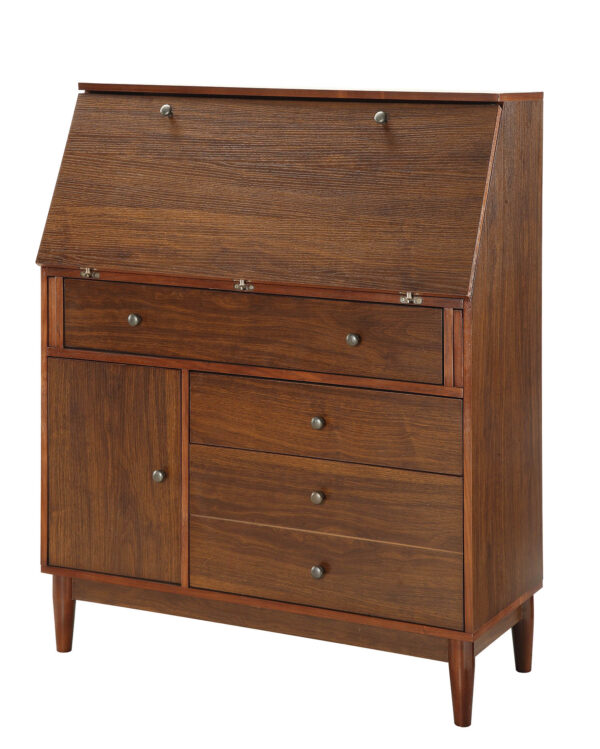 36" Brown Solid Manufactured Wood With Four Drawers