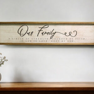 Our Family Wooden And Metal Wall Decor