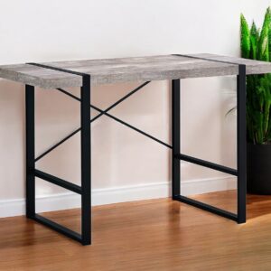24" Taupe and Black Computer Desk