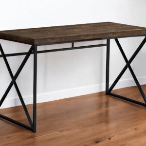 24" Brown and Black Computer Desk