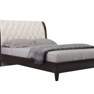 Four Piece Beige Solid and Manufactured Wood Bedroom Set With Mirror