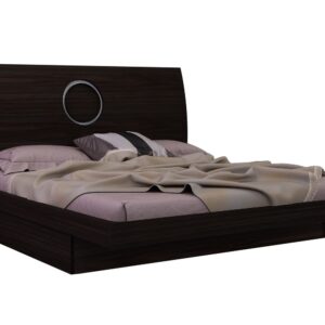 Four Piece Wood Brown Solid Wood Bedroom Set With Mirror