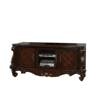 74" Dark Brown Solid Wood