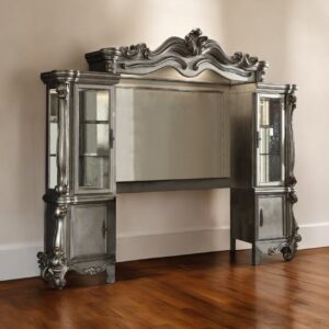 118" Platinum Solid Wood Floating Mount Entertainment Center