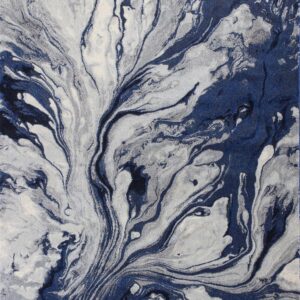 7' X 10'  Polypropylene Blue Area Rug