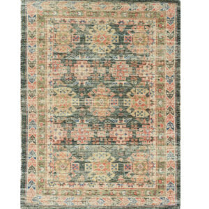 8' X 11' Charcoal Southwestern Handmade Worn Faded Area Rug