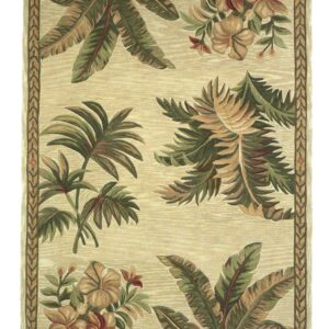 5' X 8'  Wool Ivory  Area Rug