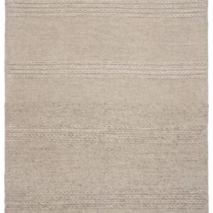 9' X 12' Natural Wool Hand Woven Area Rug