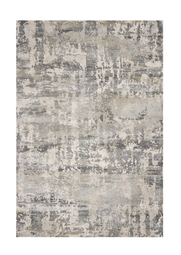 8' X 13' Shade Of Gray Abstract Area Rug - Image 2