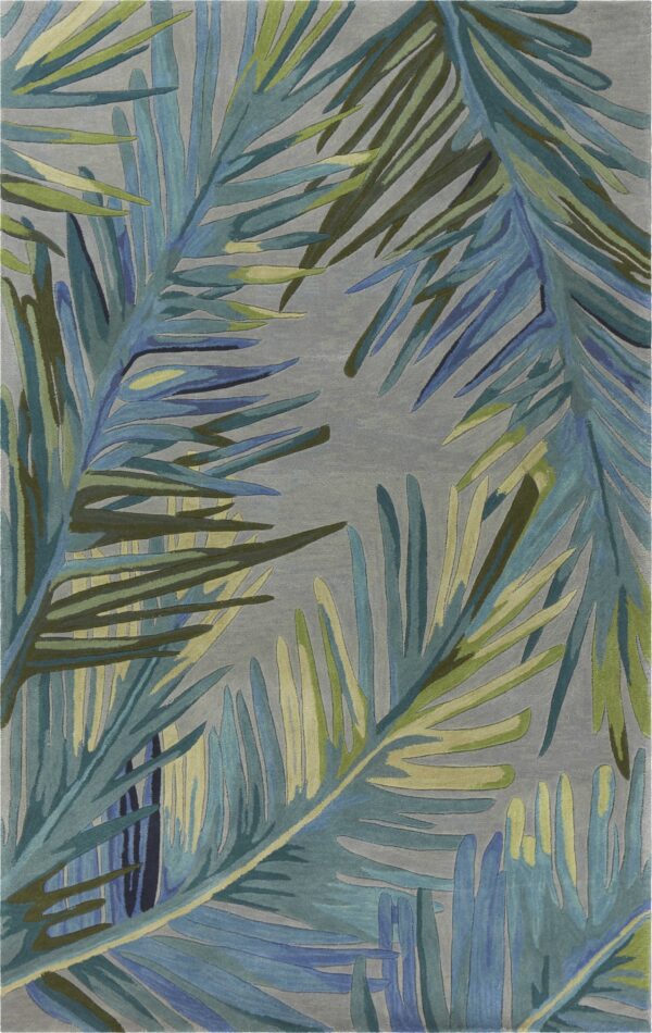 7' X 9'  Wool Grey Or  Blue Area Rug - Image 2