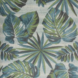 9' X 13'  Polypropylene Teal Or  Green Area Rug