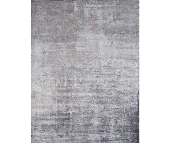 9' X 13' Light Gray Abstract Hand Loomed Area Rug