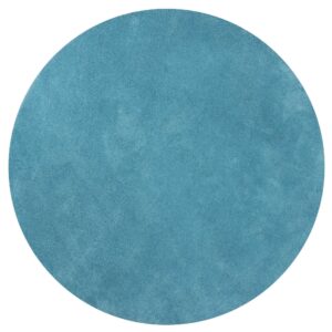 6' Highlighter Blue Round Indoor Shag Rug