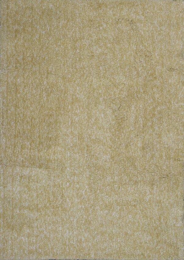 5' X 7' Yellow Shag Hand Woven Area Rug