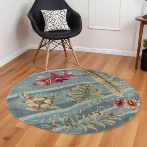 6' X 6' Seafoam Green Hand Tufted Area Rug