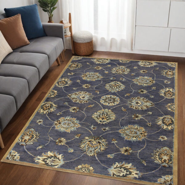 5' X 8'  Wool Midnight Area Rug