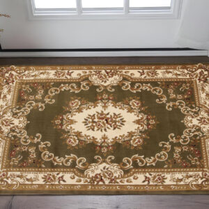 2' X 3' Plum And Ivory Floral Medallion Area Rug