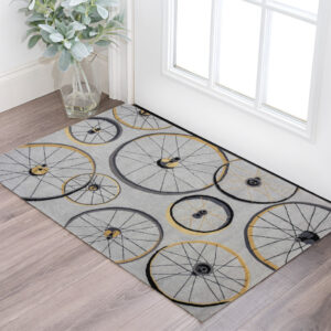 2' X 3' Gray Hand Tufted Area Rug