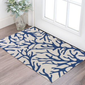 2' X 3' Blue Hand Tufted Area Rug