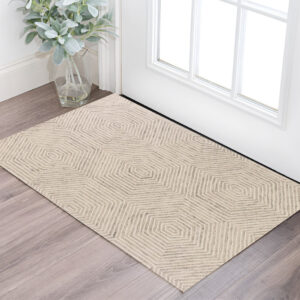 2' X 4' Ivory Wool Hand Tufted Area Rug