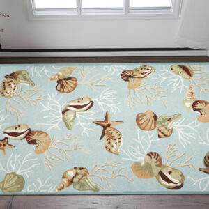 2' X 4' Blue Hand Tufted Area Rug