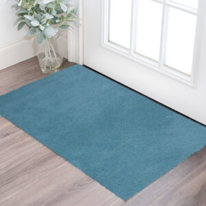 2' X 4' Blue Shag Hand Woven Area Rug