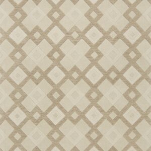 2' X 4' Ivory Diamond Wool Area Rug