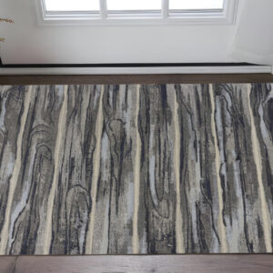 3' X 5' Gray Woodland Lodge Area Rug