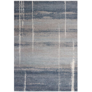 3' X 5' Blue And Gray Ombre Area Rug
