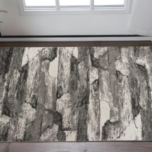 3' X 5' Grey Abstract Design Area Rug
