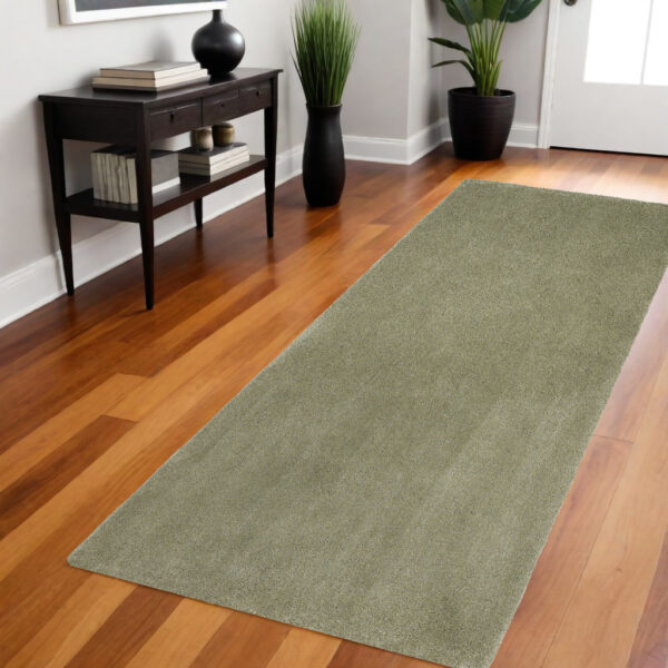 8' Sage Hand Woven Runner Rug