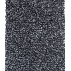 3' X 5' Black Shag Hand Woven Area Rug