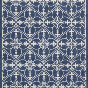 5' X 8' Denim Classical Pattern Uv Treated Area Rug