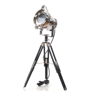 29" Silver Tripod With Metal Novelty Shade