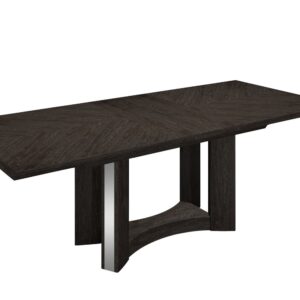 98" Dark Gray Solid Wood Dining Table
